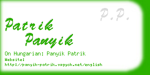 patrik panyik business card